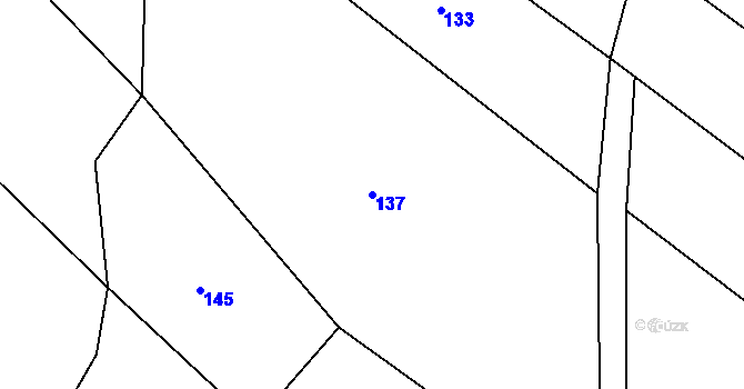 Parcela st. 137 v KÚ Rybníček u Habrů, Katastrální mapa