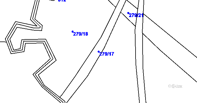 Parcela st. 279/17 v KÚ Korytany, Katastrální mapa