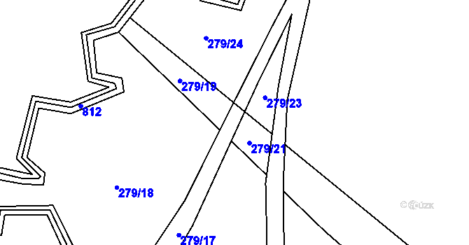 Parcela st. 279/20 v KÚ Korytany, Katastrální mapa