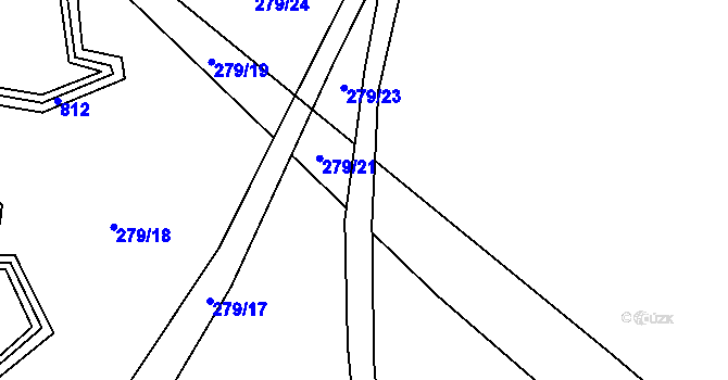 Parcela st. 279/22 v KÚ Korytany, Katastrální mapa