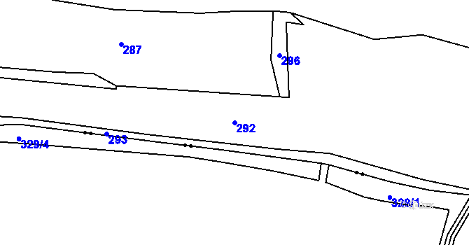 Parcela st. 292 v KÚ Novosedly u Rybníku, Katastrální mapa