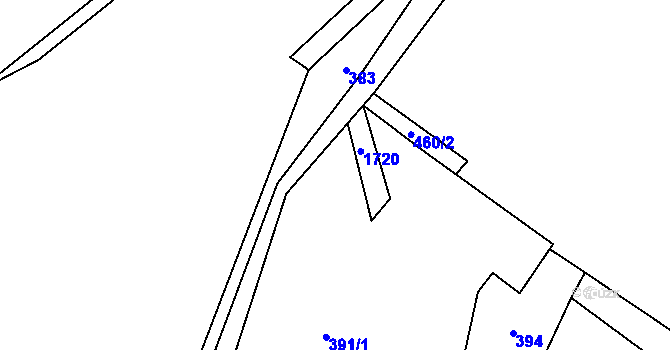Parcela st. 392 v KÚ Novosedly u Rybníku, Katastrální mapa