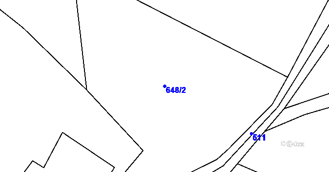 Parcela st. 648/2 v KÚ Novosedly u Rybníku, Katastrální mapa