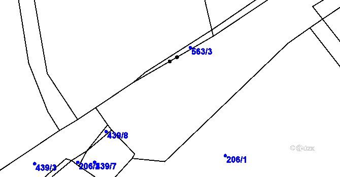 Parcela st. 439/10 v KÚ Velký Horšín, Katastrální mapa