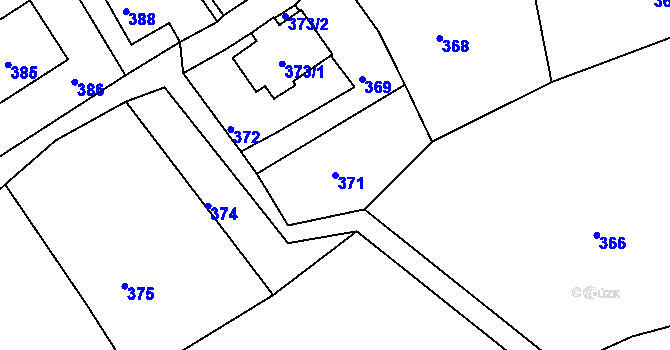 Parcela st. 371 v KÚ Nová Chřibská, Katastrální mapa