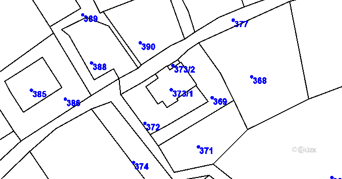 Parcela st. 373/1 v KÚ Nová Chřibská, Katastrální mapa