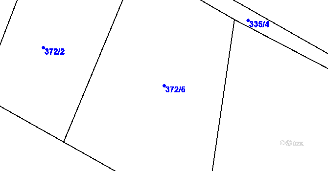 Parcela st. 372/5 v KÚ Rýdrovice, Katastrální mapa
