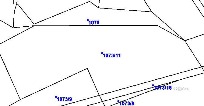 Parcela st. 1073/11 v KÚ Rychnov, Katastrální mapa