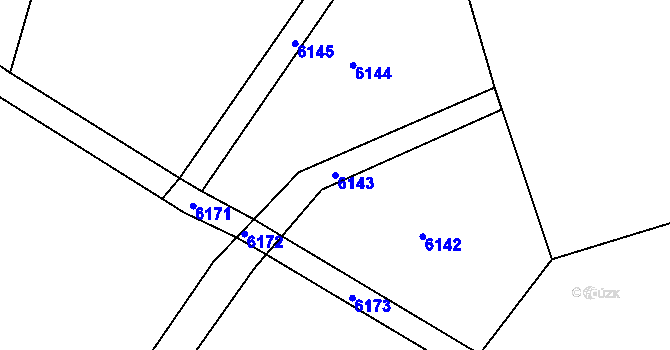 Parcela st. 6143 v KÚ Rychnov na Moravě, Katastrální mapa