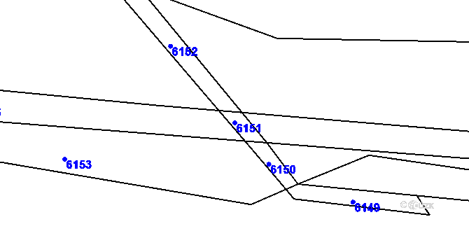 Parcela st. 6151 v KÚ Rychnov na Moravě, Katastrální mapa