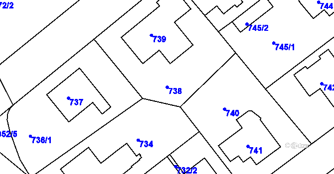Parcela st. 738 v KÚ Rychnov nad Kněžnou, Katastrální mapa
