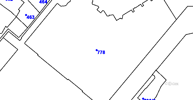Parcela st. 778 v KÚ Rychnov nad Kněžnou, Katastrální mapa