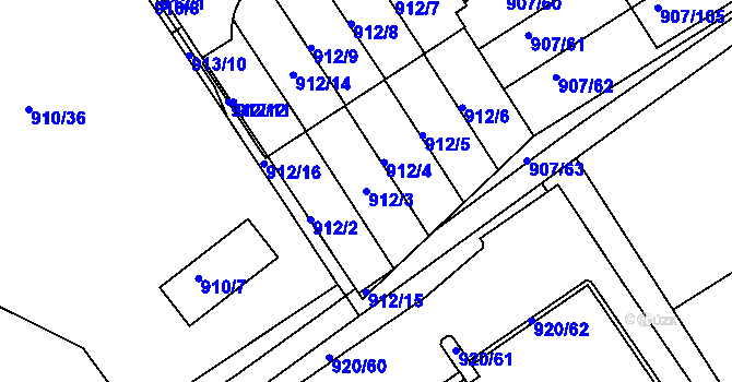 Parcela st. 912/3 v KÚ Rychnov nad Kněžnou, Katastrální mapa