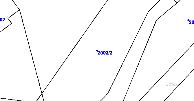Parcela st. 2003/2 v KÚ Rychnov nad Kněžnou, Katastrální mapa