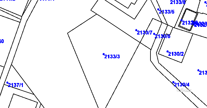 Parcela st. 2133/3 v KÚ Rychnov nad Kněžnou, Katastrální mapa