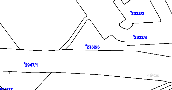 Parcela st. 2332/5 v KÚ Rychnov nad Kněžnou, Katastrální mapa