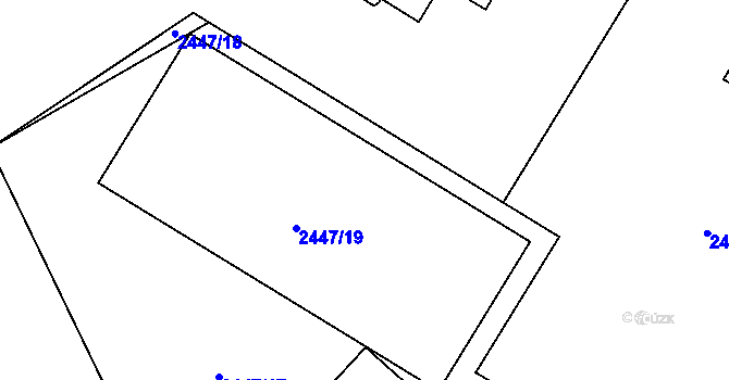 Parcela st. 2447/6 v KÚ Rychnov nad Kněžnou, Katastrální mapa