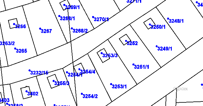 Parcela st. 3253/3 v KÚ Rychnov nad Kněžnou, Katastrální mapa