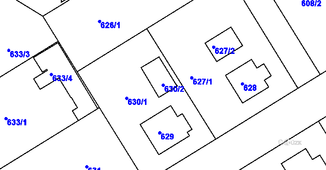 Parcela st. 630/2 v KÚ Rychnov nad Kněžnou, Katastrální mapa