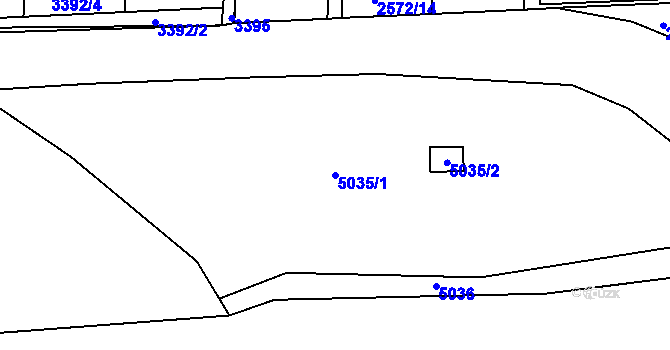 Parcela st. 5035/1 v KÚ Rychnov nad Kněžnou, Katastrální mapa