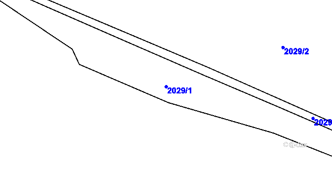 Parcela st. 2029/1 v KÚ Tichá, Katastrální mapa