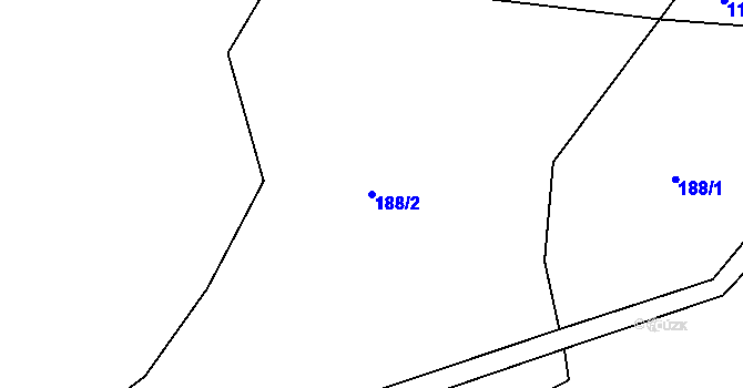 Parcela st. 188/2 v KÚ Štědrkov, Katastrální mapa