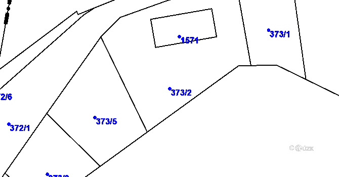 Parcela st. 373/2 v KÚ Pelíkovice, Katastrální mapa
