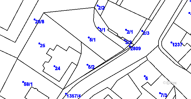 Parcela st. 4 v KÚ Rychnov u Jablonce nad Nisou, Katastrální mapa