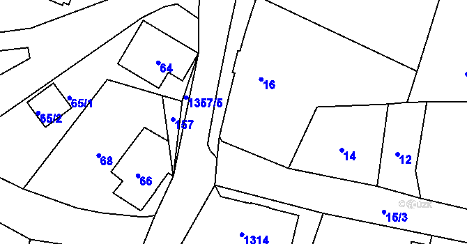Parcela st. 17 v KÚ Rychnov u Jablonce nad Nisou, Katastrální mapa