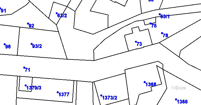 Parcela st. 76 v KÚ Rychnov u Jablonce nad Nisou, Katastrální mapa