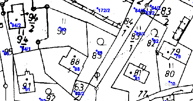 Parcela st. 89 v KÚ Rychnov u Jablonce nad Nisou, Katastrální mapa