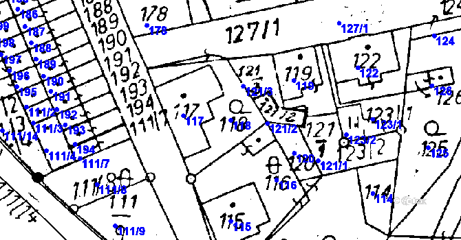Parcela st. 118 v KÚ Rychnov u Jablonce nad Nisou, Katastrální mapa