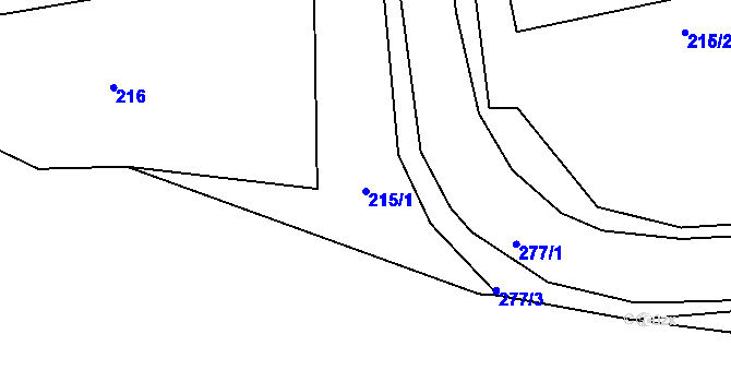 Parcela st. 215/1 v KÚ Rychnov u Jablonce nad Nisou, Katastrální mapa