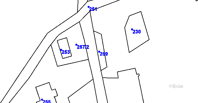 Parcela st. 259 v KÚ Rychnov u Jablonce nad Nisou, Katastrální mapa