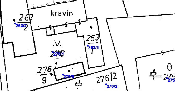Parcela st. 263/1 v KÚ Rychnov u Jablonce nad Nisou, Katastrální mapa