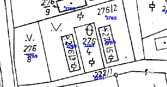 Parcela st. 276/4 v KÚ Rychnov u Jablonce nad Nisou, Katastrální mapa