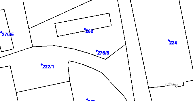 Parcela st. 276/6 v KÚ Rychnov u Jablonce nad Nisou, Katastrální mapa