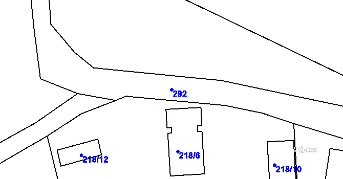 Parcela st. 292 v KÚ Rychnov u Jablonce nad Nisou, Katastrální mapa