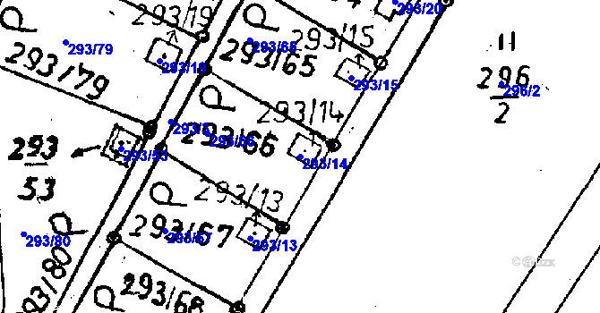 Parcela st. 293/14 v KÚ Rychnov u Jablonce nad Nisou, Katastrální mapa