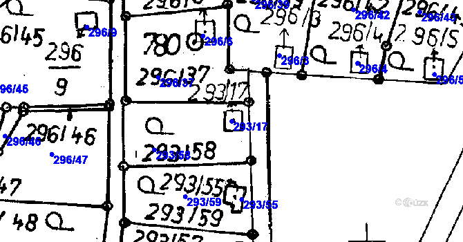 Parcela st. 293/17 v KÚ Rychnov u Jablonce nad Nisou, Katastrální mapa