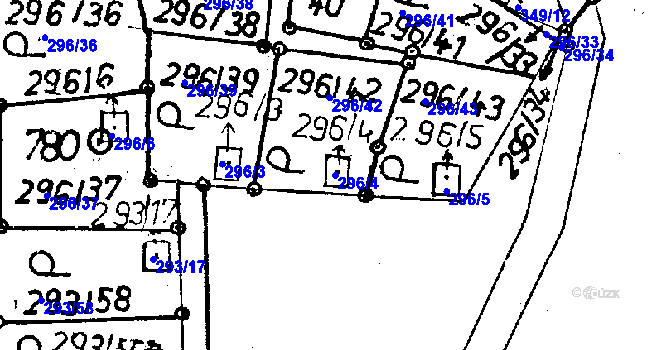 Parcela st. 296/4 v KÚ Rychnov u Jablonce nad Nisou, Katastrální mapa