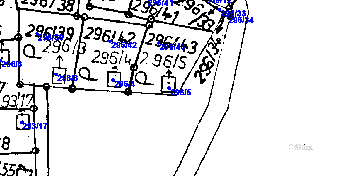 Parcela st. 296/5 v KÚ Rychnov u Jablonce nad Nisou, Katastrální mapa