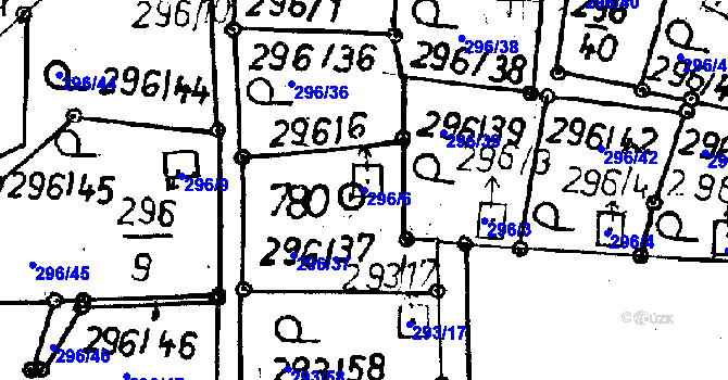 Parcela st. 296/6 v KÚ Rychnov u Jablonce nad Nisou, Katastrální mapa