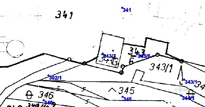 Parcela st. 343/3 v KÚ Rychnov u Jablonce nad Nisou, Katastrální mapa