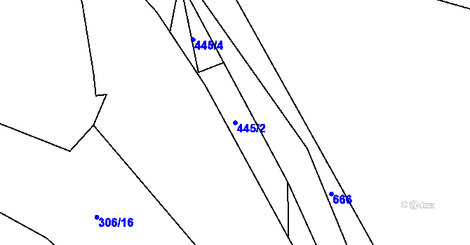 Parcela st. 445/2 v KÚ Rychnov u Jablonce nad Nisou, Katastrální mapa