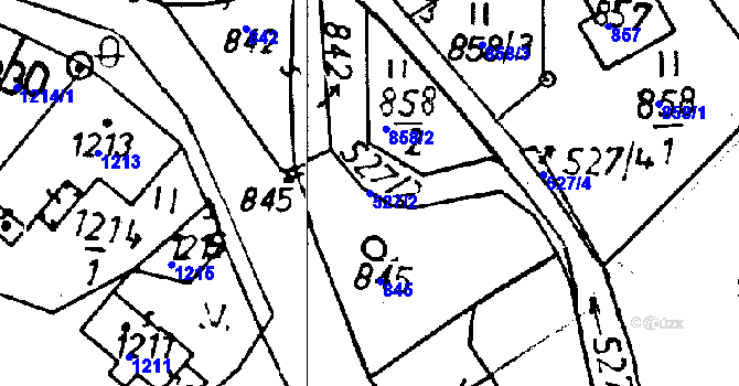 Parcela st. 527/2 v KÚ Rychnov u Jablonce nad Nisou, Katastrální mapa