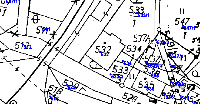 Parcela st. 532 v KÚ Rychnov u Jablonce nad Nisou, Katastrální mapa