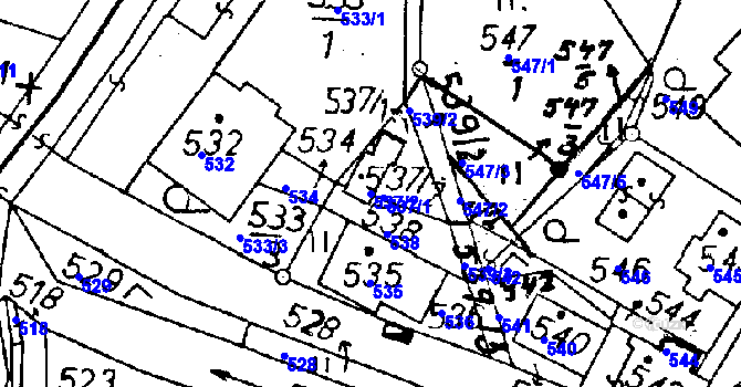 Parcela st. 537/2 v KÚ Rychnov u Jablonce nad Nisou, Katastrální mapa