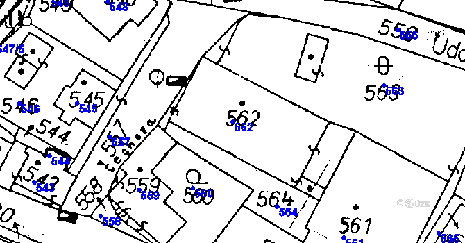 Parcela st. 562 v KÚ Rychnov u Jablonce nad Nisou, Katastrální mapa