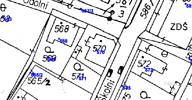 Parcela st. 570 v KÚ Rychnov u Jablonce nad Nisou, Katastrální mapa